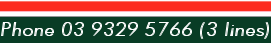 03 9329 5766 (3 lines)
